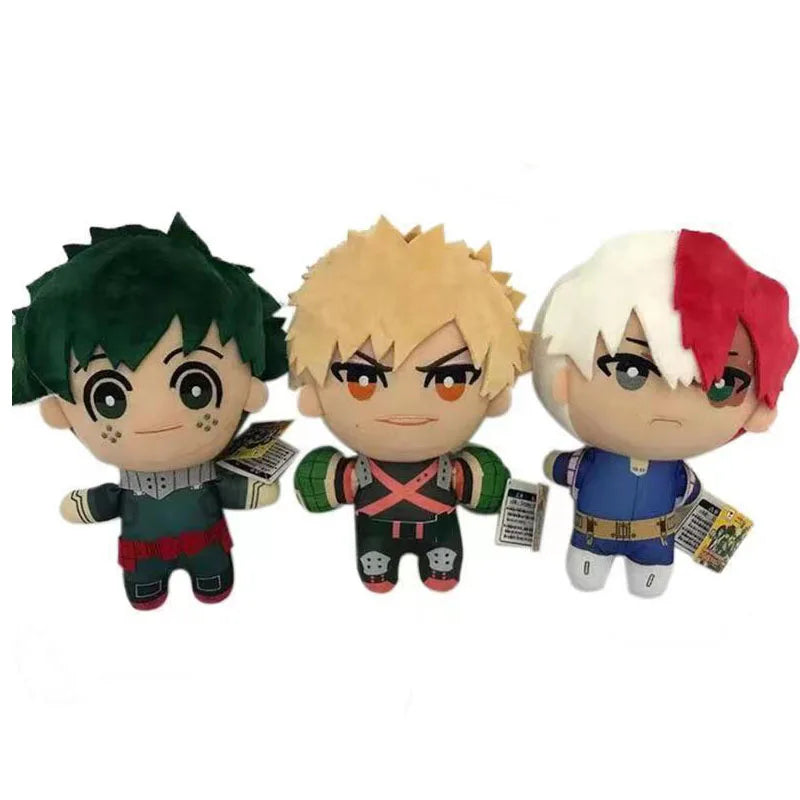 Wholesale 24pcs/lot 4inches Anime My Hero Academia Stuffed Boy Dolls Gift Cartoon Izuku Midoriya Katsuki  Plush pendant Toys