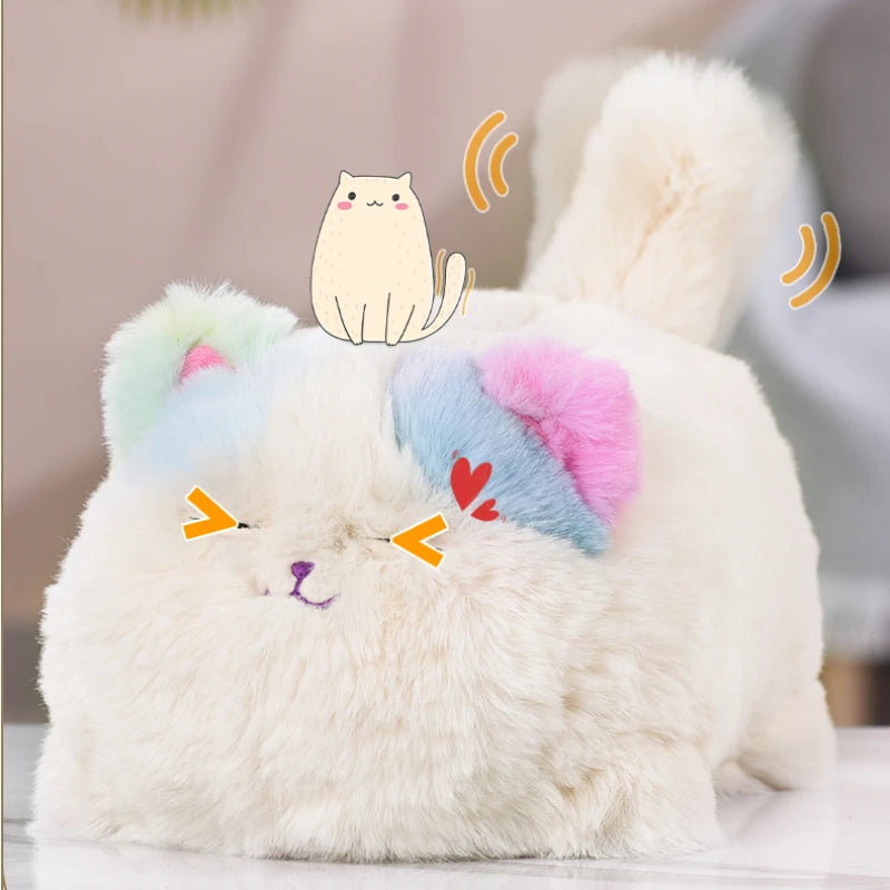 Simulation Cute Cat Dog Interactive Kids Plush Toys Huggy Pets Speak Electronic Accompanied Toy Children Gifts Birthday Awards