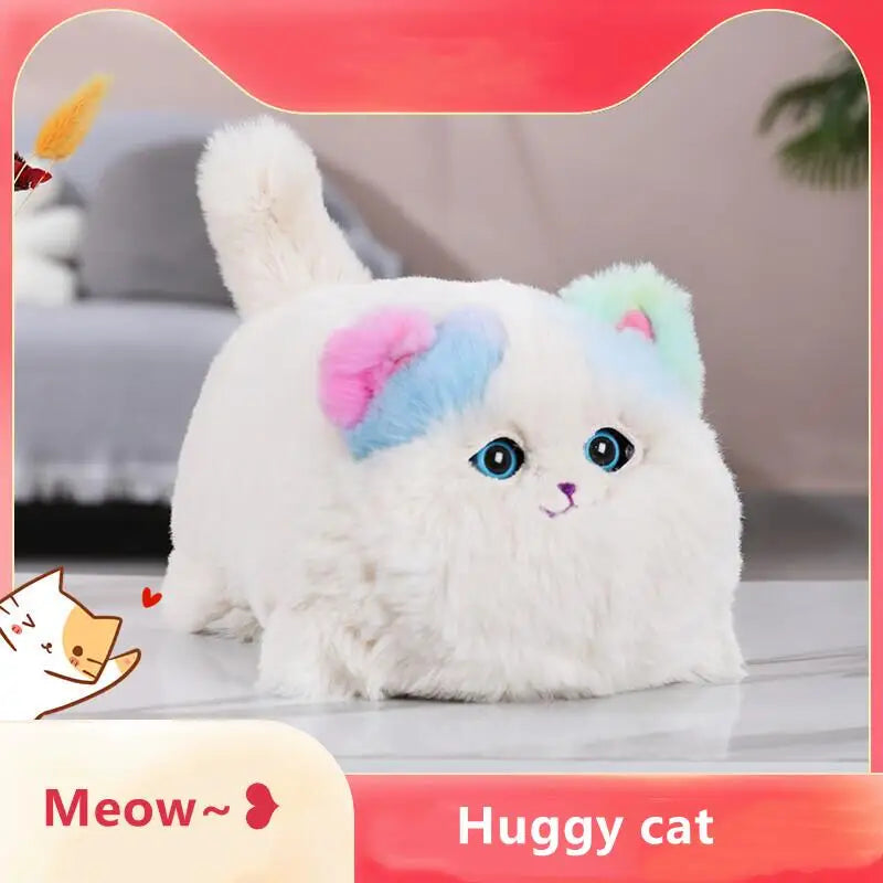 Simulation Cute Cat Dog Interactive Kids Plush Toys Huggy Pets Speak Electronic Accompanied Toy Children Gifts Birthday Awards